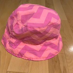 ✏️🆓 Joe Fresh Girls Summer Pink Reversible Swim/Beach hat - size youth S/M